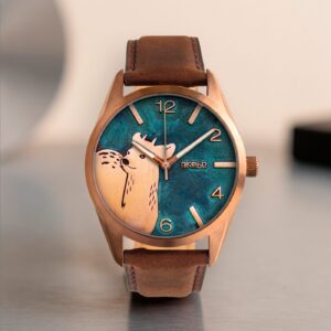 Reloj grebe pudu frontal